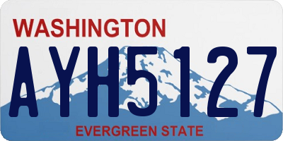 WA license plate AYH5127