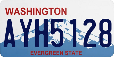 WA license plate AYH5128