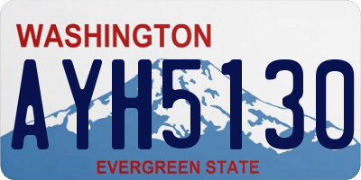 WA license plate AYH5130