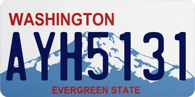 WA license plate AYH5131