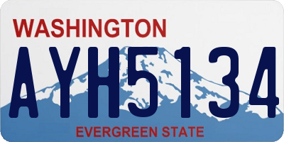 WA license plate AYH5134