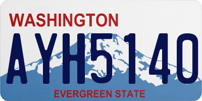 WA license plate AYH5140