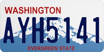WA license plate AYH5141