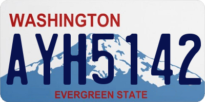 WA license plate AYH5142