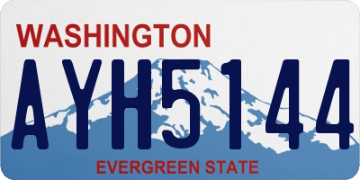WA license plate AYH5144
