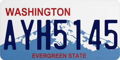WA license plate AYH5145