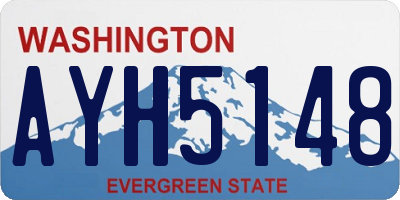 WA license plate AYH5148