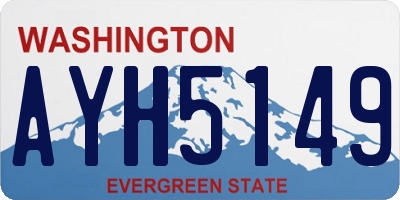 WA license plate AYH5149
