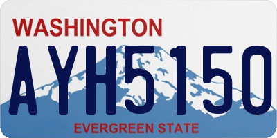 WA license plate AYH5150