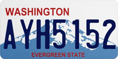WA license plate AYH5152