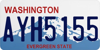 WA license plate AYH5155