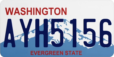 WA license plate AYH5156