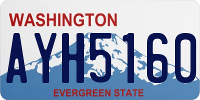 WA license plate AYH5160