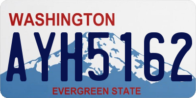 WA license plate AYH5162