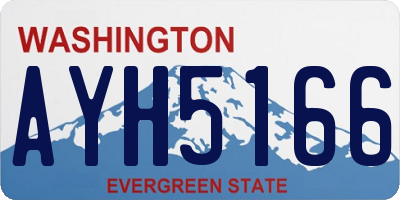 WA license plate AYH5166