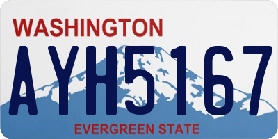 WA license plate AYH5167