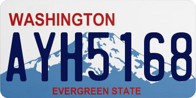 WA license plate AYH5168