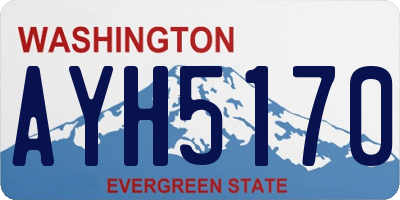 WA license plate AYH5170