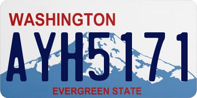 WA license plate AYH5171