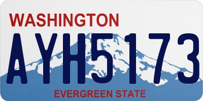 WA license plate AYH5173