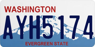 WA license plate AYH5174