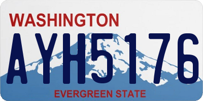 WA license plate AYH5176