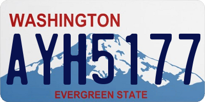 WA license plate AYH5177