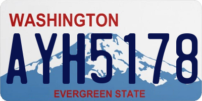 WA license plate AYH5178