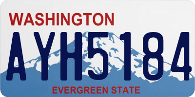 WA license plate AYH5184