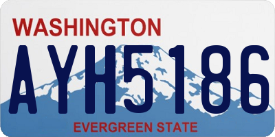 WA license plate AYH5186