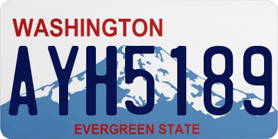 WA license plate AYH5189