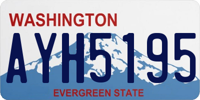WA license plate AYH5195