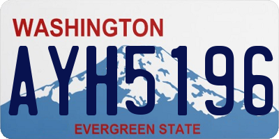 WA license plate AYH5196