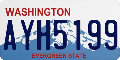 WA license plate AYH5199