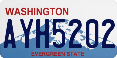WA license plate AYH5202
