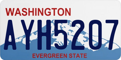 WA license plate AYH5207