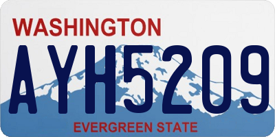 WA license plate AYH5209