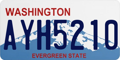WA license plate AYH5210