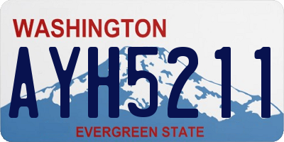 WA license plate AYH5211