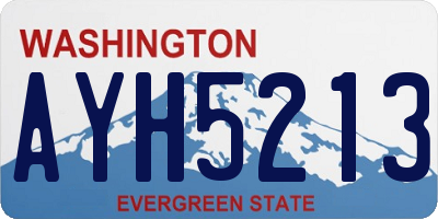 WA license plate AYH5213