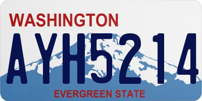 WA license plate AYH5214