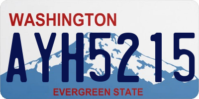 WA license plate AYH5215