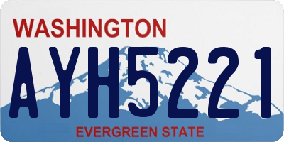 WA license plate AYH5221