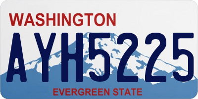 WA license plate AYH5225