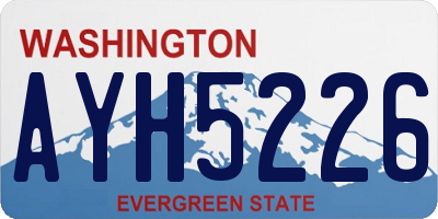 WA license plate AYH5226