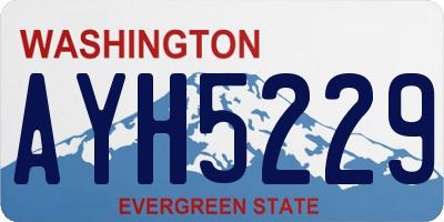 WA license plate AYH5229