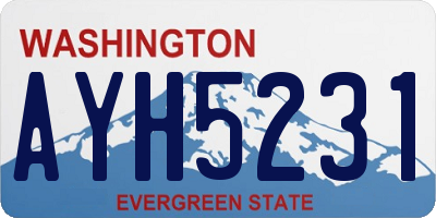 WA license plate AYH5231