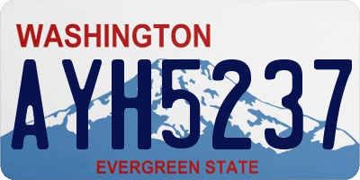WA license plate AYH5237
