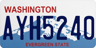 WA license plate AYH5240