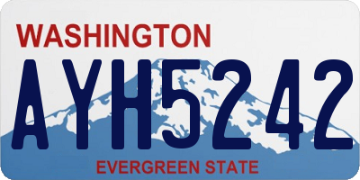 WA license plate AYH5242